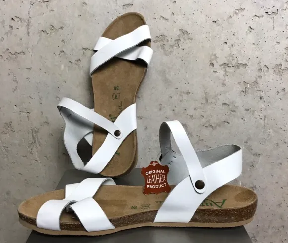 Kork Leder Sandalen Neu