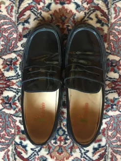 Lack-Penny Loafer schwarz