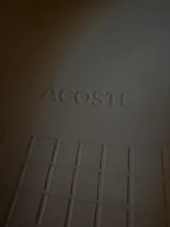 Lacoste Slides / Badelatschen weiß grün