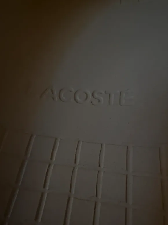Lacoste Slides / Badelatschen weiß grün