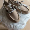Lands' End Bootsschuhe/ Segelschuhe/ Mokassin Damen Beige Größe 37 Neu Echtleder/Wildleder.