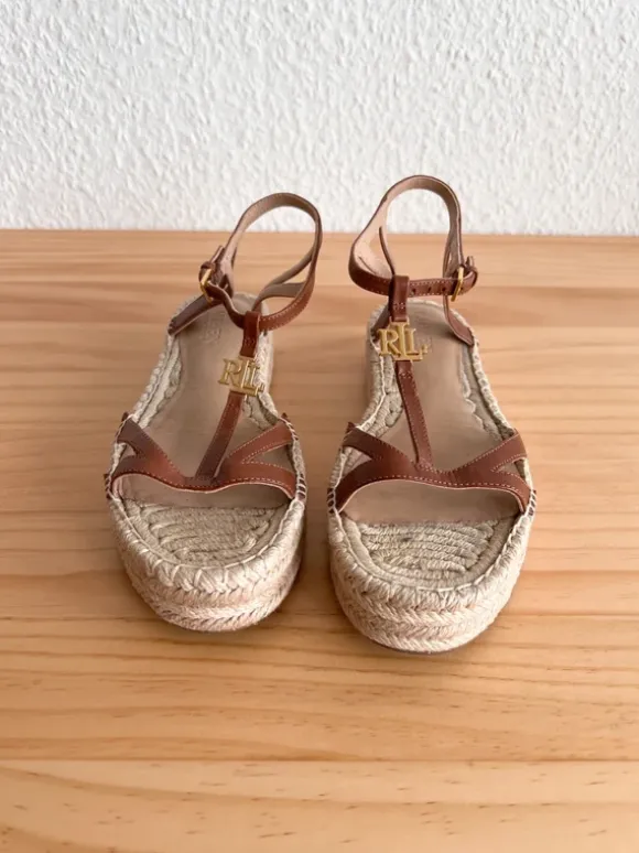 Lauren Ralph Lauren Payton Espadrilles – Leder – Gr. 36 Damen Sommerschuhe
