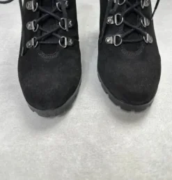Lauren Ralph Lauren Stiefeletten Damen Schwarz Gr. 38 High Heels Schnürboots Elegant Party