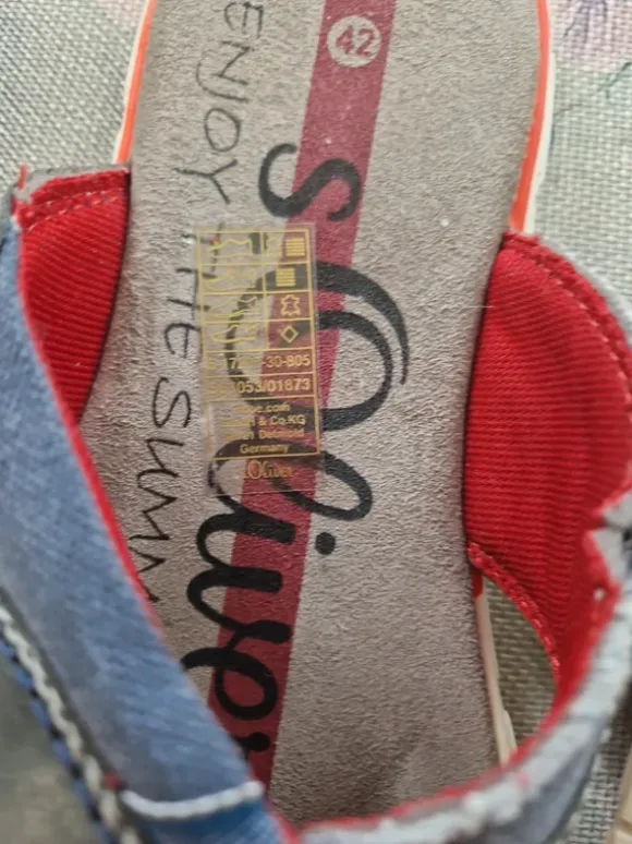 Leder Pantoffeln von s. Oliver in Gr. 42