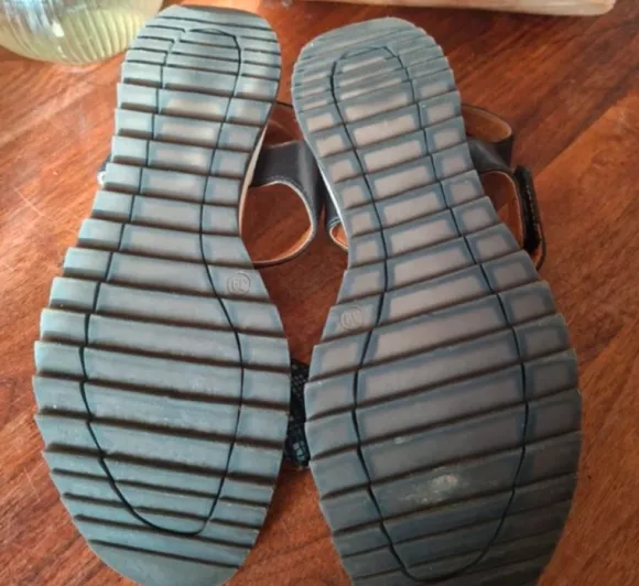 Lederen sandalen