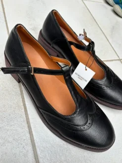 Lederschuhe Damen Schwarz