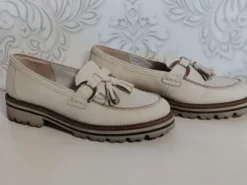 Lederschuhe von Gabor , Gr.39, Cremefarben
