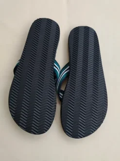 Leichte Bequeme Herren Flipp Flopps Blau Zehen Steg Gr 44
