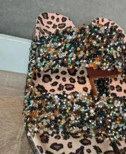 Leo Slipper / Pantoletten Sandalen 38 38,5 Leoparden