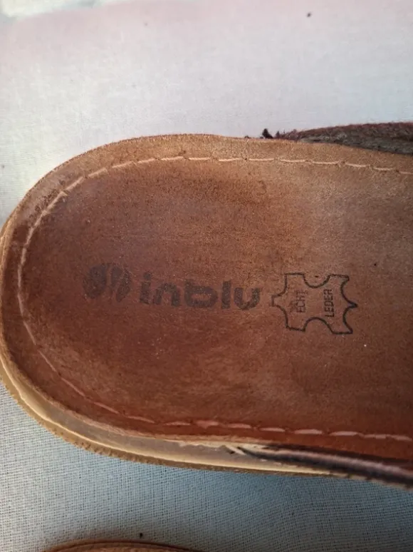 Leren heren slipper