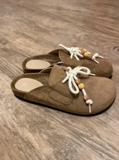 Light Brown Clog Mules Gr. 39