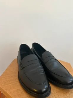 Loafer aus Leder, schwarz, Gr. 42