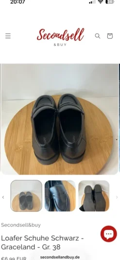 Loafer Schuhe Schwarz Damen | Graceland | Gr. 38