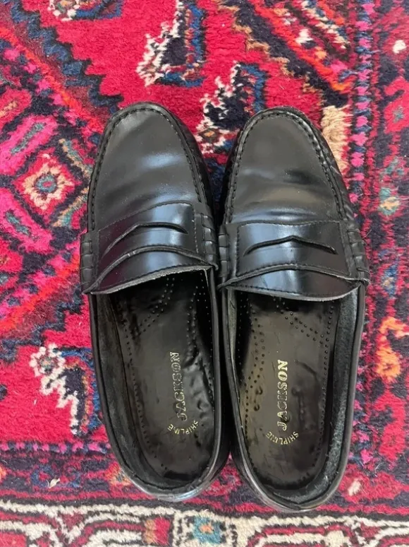 Loafer Vintage Jackson Mokassins Leder schwarz