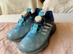 Mandishang Drehverschlussknopf Schuhe blau Gr 37 super Zustand