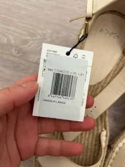 Mango cream, wedge espadrilles - size 41 (new)
