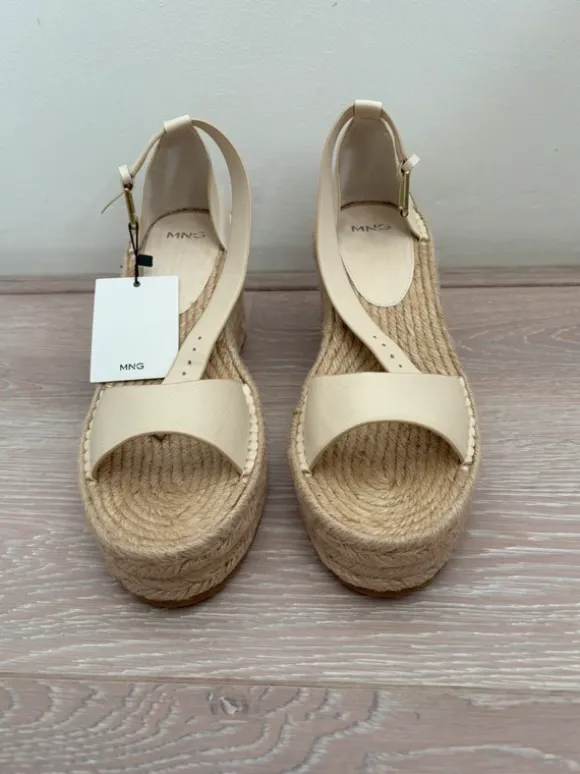 Mango cream, wedge espadrilles - size 41 (new)