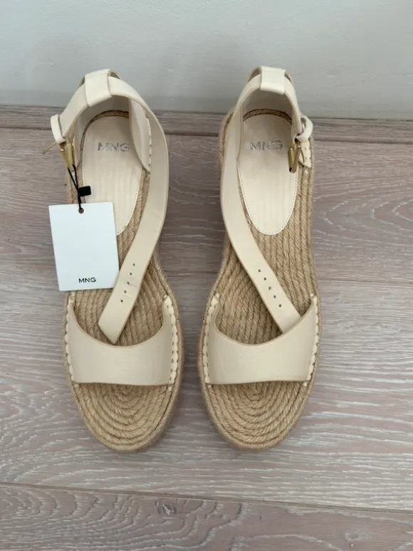 Mango cream, wedge espadrilles - size 41 (new)