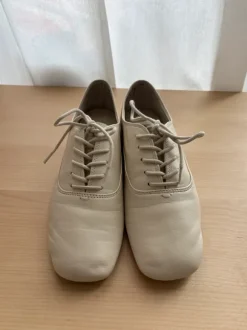 Mango derbies lace up shoes Calf Leather Ecru Creme