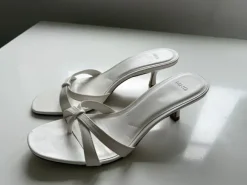 Mango kitten heels Sandalen weiß