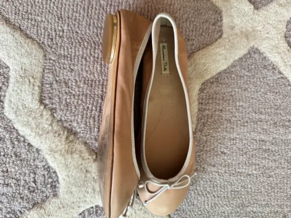 Massimo Dutti Ballerina Echtleder - Made in Spain - nude/braun - TOP - Größe 36