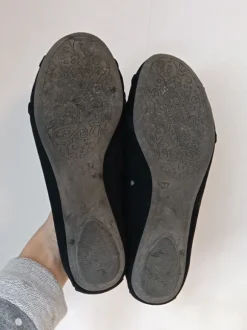 Mädchen Ballerina Sommerschuhe schwarz festlich schick 37 graceland