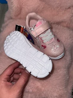 Mädchen Sneaker Gr. 24 Rosa Glitzer | Neu mit Etikett