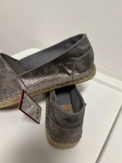 Mustang Espadrilles Gr.39 grau Silber Neu mit Etikett