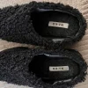 NA-KD Clogs Teddy-Fell Plateau Schwarz Gr. 38