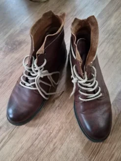 Napapijri , Damen Boots, Brauner Boots, Schnurschuhe, Gr.36 Leder Boots, Stiefeletten, Lederschuhe!