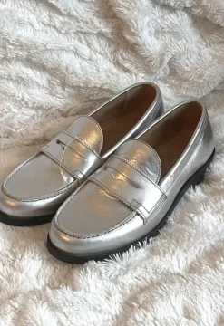 NEU * & Other Stories * Loafer * Echt Leder * Slipper * silber * Gr. 36 (37)