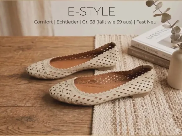 Neu Leder Ballerinas | Gr. 38 (fällt aus wie 39) |