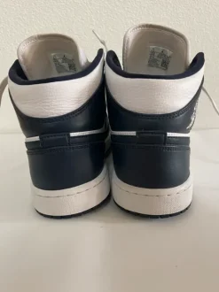 Nike Air Jordan 1 mid white navy - maat 43 - slechts 3 x gedragen