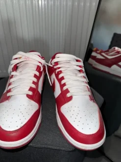 Nike Dunk Low Rot/Weiß – guter Zustand – Größe 43