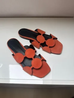 Orangefarbene Sandale Claudia Peruzzini