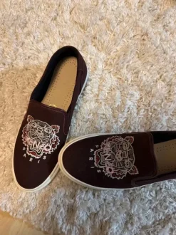Original Kenzo Slipper Damen, Größe 40, Bordeaux/Burgundy rot