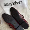 Original verpackte Bordeauxrote Spangenschuhe von RileyRiver, Gr.37