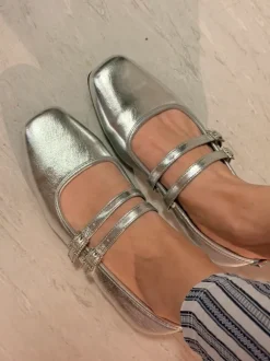 Palado by Sila Sahin Ankle strap ballet pumps - silber