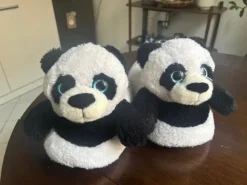 Panda Plüschhausschuhe