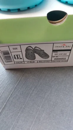 Pantoffeln / Gartenschuhe türkis ca. Gr. 45 von Duflex
