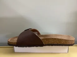 Pantolette Gr:42 Synthetik braun Schnalle