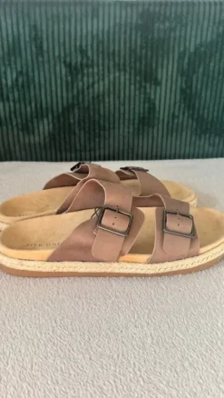 Pantoletten Sandalen Braun Beige