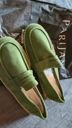 Parijan Schuhe Mokasiens grün Größe 44 Neu