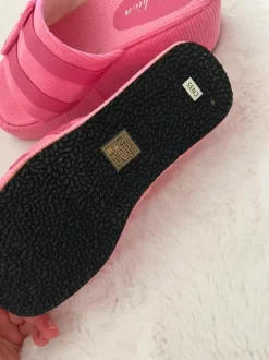 Pink platform sandals