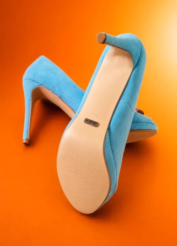 Prachtige turquoise / aqua pumps Jumex maat 40