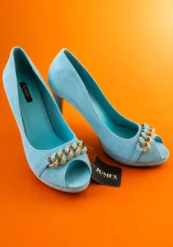 Prachtige turquoise / aqua pumps Jumex maat 40