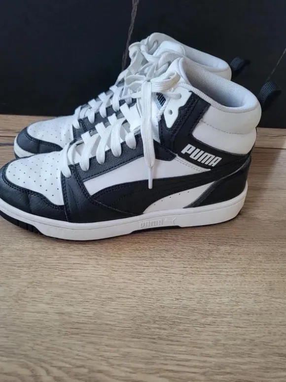 Puma Rebound Joy High Top Sneaker Schwarz/Weiß 37.5 | Basketball Style