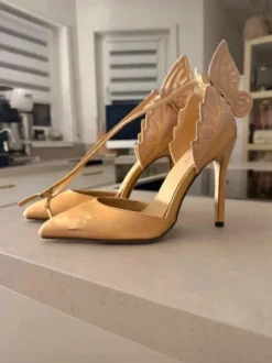 Pumps Gold / Rose Größe 37 Schmetterling