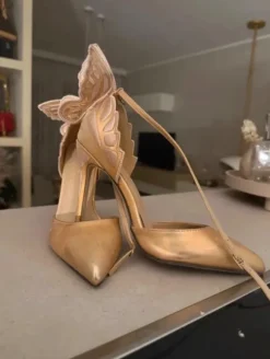 Pumps Gold / Rose Größe 37 Schmetterling