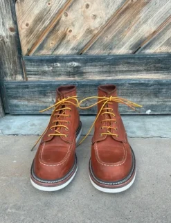 Red Tornado Moc Toe Boots EU 46 – Full Leather – Vibram Sole – Red Wing Style
